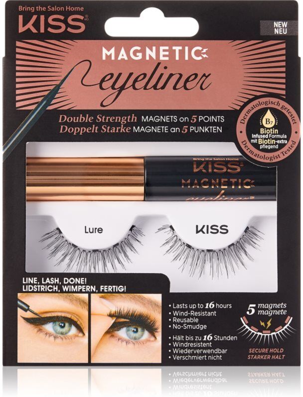Kiss Magnetic Eyeliner & Eyelash Kit magnetic lashes 01 Lure 1 pair
