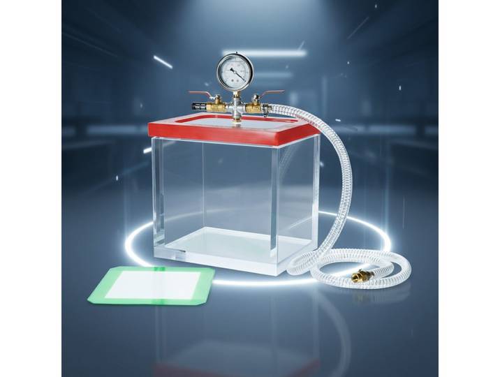 Melko Vakuumbehälter Vakuumkammer Acryl 7,39L 22CM Entgasung Vacuum Chamber Harzfalle, Acryl, (Stück, 1-tlg., Set), Wasserdruck-getestet