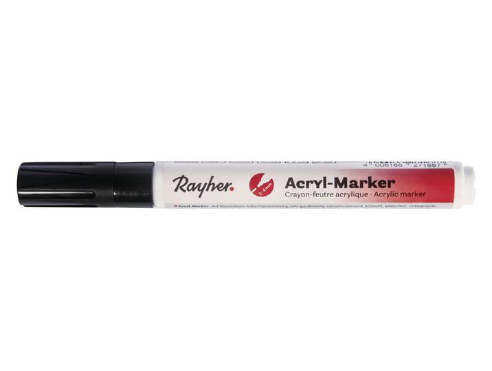 Rayher Acryl-Marker mit Ventil Rundspitze 2-4 mm