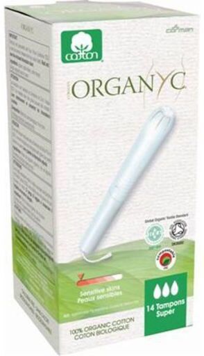 Organyc Organic 100% cotton tampons with applicator Super 14 Units