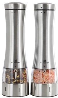 MegaChef Electric Hand-held Pepper Mill 2 Piece Salt and Pepper Set