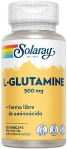 Solaray L-GLUTAMINA 500mg 50 Cápsulas vegetais