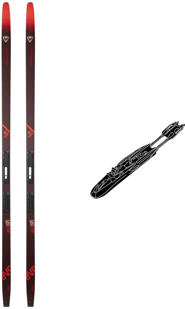 Rossignol  - Pack Ski Nordique Evo Xc 55 R-Skin - 175 + Control Step In - Ski Nordique