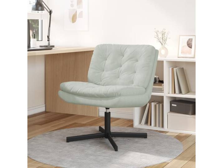 Moderne Fauteuil relaxant - Fauteuil individuel relax pivotant Gris clair 63 x 75 x 76 cm Velours@FR(2815378)