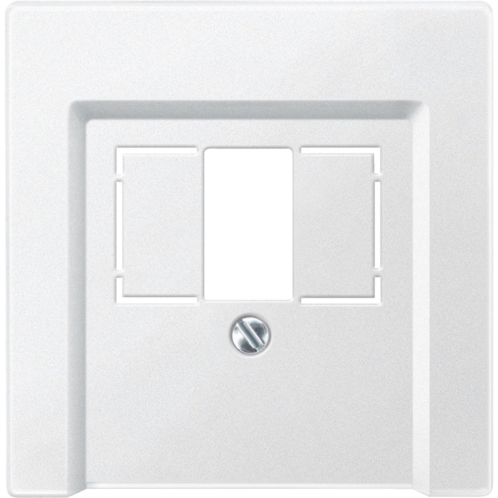 Merten centrale plaat voor TAE/audio met USB, systeem M, polarwit, 297919