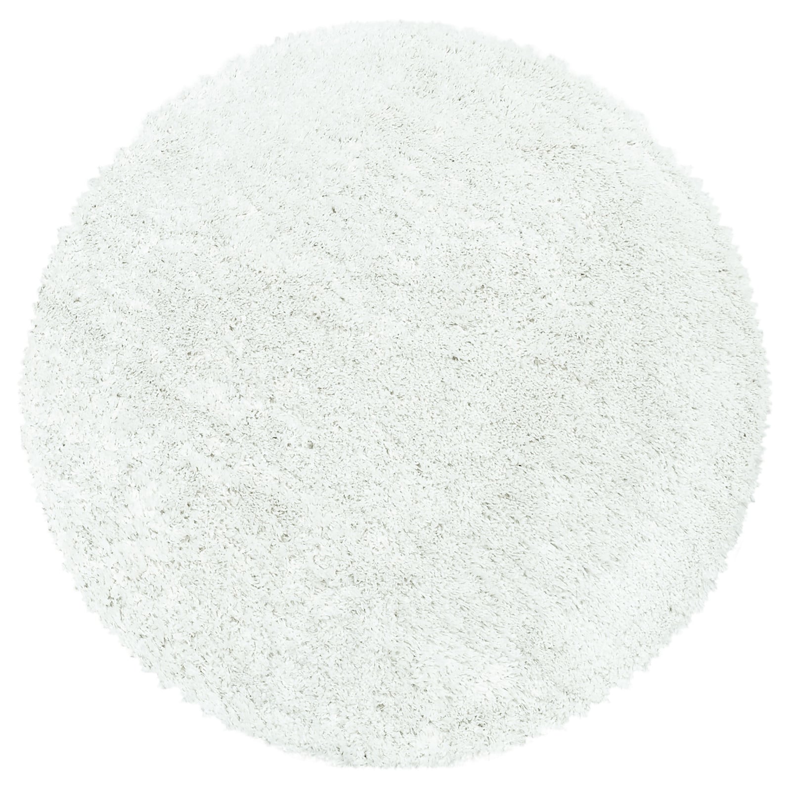 home24 Hoogpolig vloerkleed Fluffy rond Ø 160 cm wit
