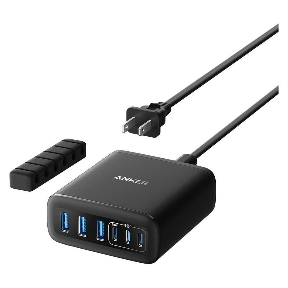 Anker Zolo GaN 6-in-1 Desktop Charging Station (112 W, 6 Ports) (A2154G11)