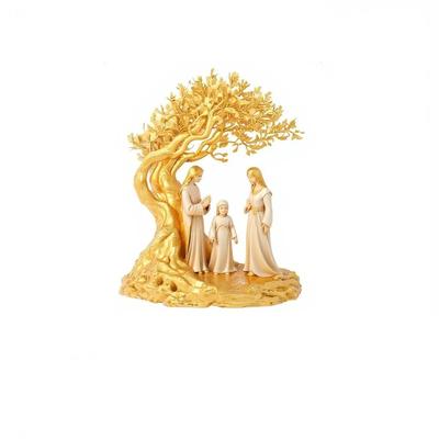 Prayer Under Moonlight Tree 2D Flat Religious Home Decor Artwork a