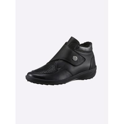 Stiefelette, Damen, Gr. 40, schwarz, Glattleder, Leder, Textil, Schuhe Stiefelette