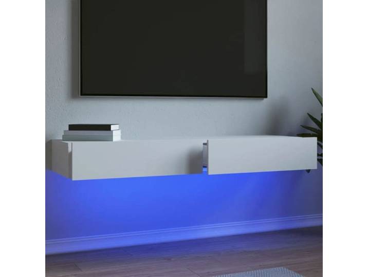 SALE 2025 Meubles TV avec éclairage LED - Armoire Basse Stéréo - Lot de 2 - blanc 60x35x15 5 cm 17 32 Kg 9636