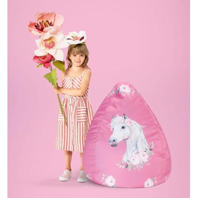 Sitzsack SITTING POINT "BeanBag Horse XL", rosa (rose), B:70cm H:110cm T:70cm, Polyester, Sitzsäcke, Sitzsack, Digitaldruck