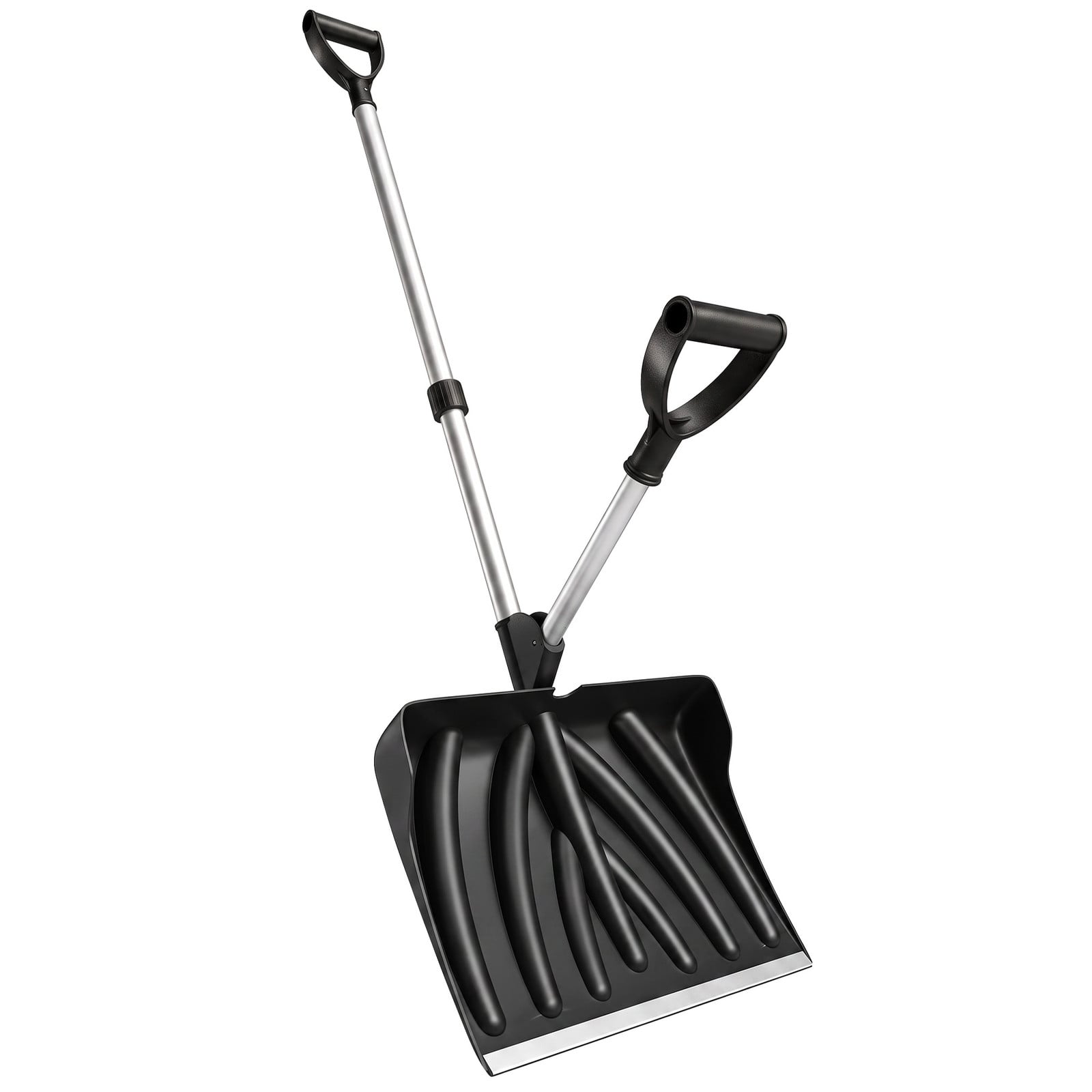 Outsunny Sneeuwschuiver met ergonomische extra handgreep, kunststof en aluminium, Breedte: 45 cm