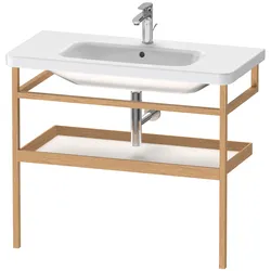 Duravit Möbel-Accessoires Handtuchhalter mit Ablage DuraStyle 9883, 940x440mm, DS988301876, Farbe: Weiß Matt / Eiche Massiv