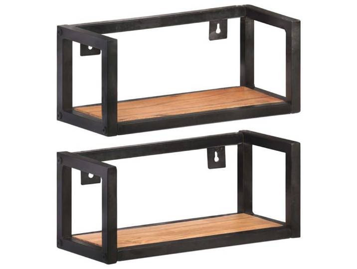 Étagères murales 2 pcs-Étagères flottante 40 cm Bois d'acacia massif