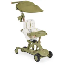 Byox Kinderroller Cornet 6 in 1 Multifunktionsroller Rutscher Musik Becherhalter grün