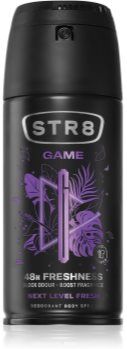 STR8 Game Deodorant Body Spray desodorizante em spray para homens 150 ml. Game Deodorant Body Spray