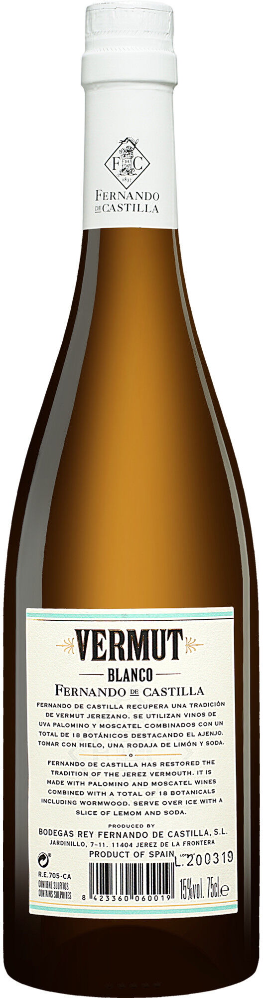 Rey Fernando de Castilla Fernando de Castilla Vermut Blanco 15% Vol. Süß aus Spanien