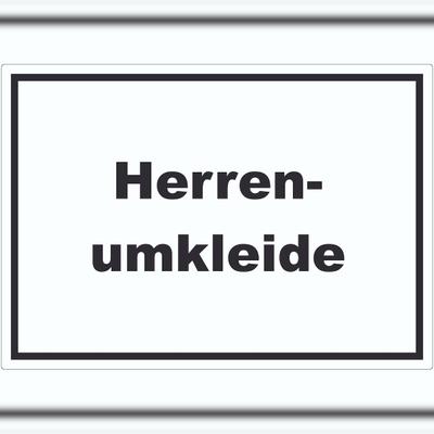 HB-Druck Herrenumkleide Aufkleber mit Text waagerecht A4 (210x297mm)