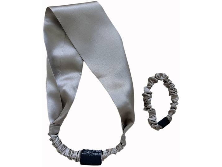 Seidenhaarband-Set Sana champagner - Material: 100% Maulbeerseide