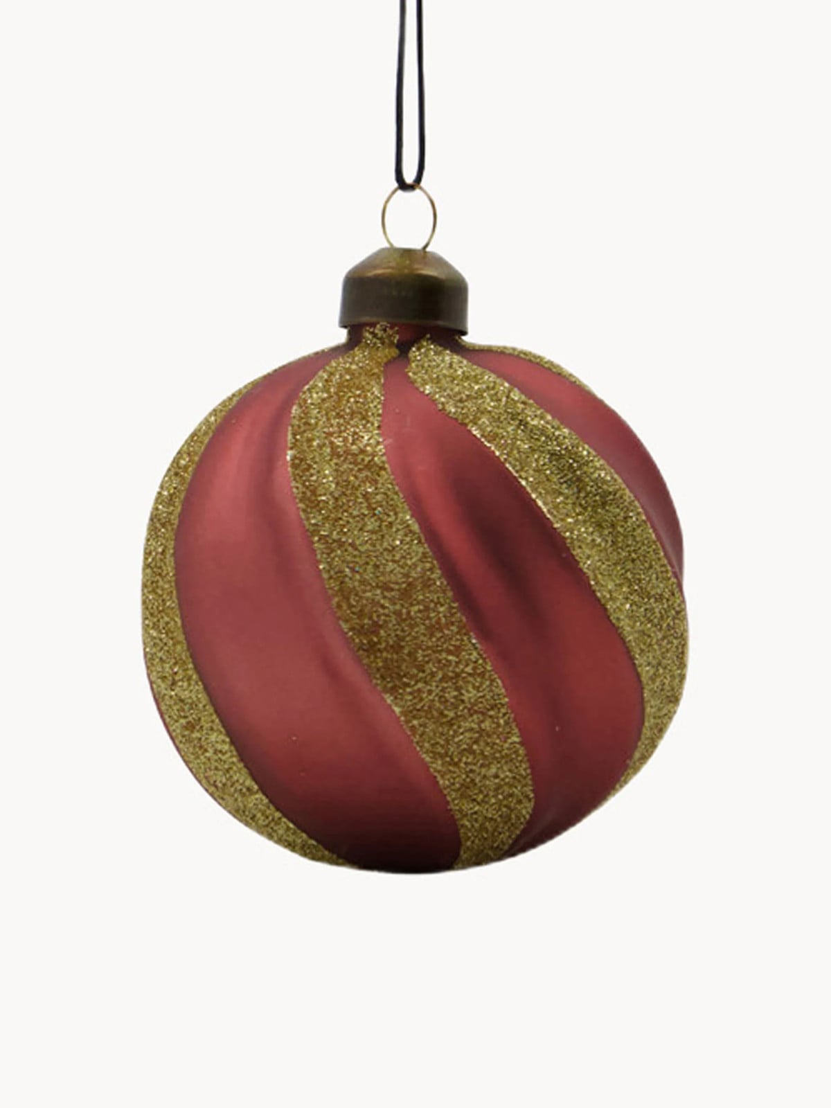 House Doctor Handgemaakte kerstballen Swirl, 4-delig