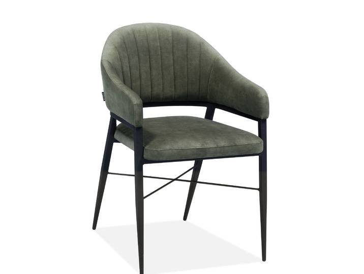 2er Set Maxfurn Saar Dining Stuhl mit Armlehne Metall/Goldly Stoff