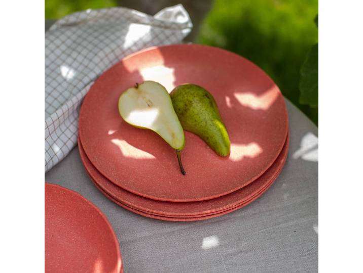 Speiseteller Club Plate I 4er-Set Ø 26cm Rot/Koralle