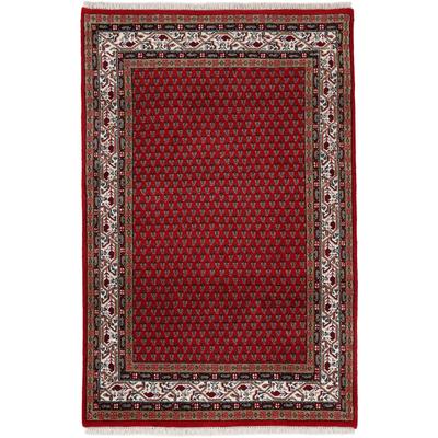 Orientteppich WOVEN ARTS "Mir, auch als Läufer", rot, B:90cm H:15mm L:160cm, Wolle, Teppiche, handgeknüpft, Wohnzimmer, reine Wolle