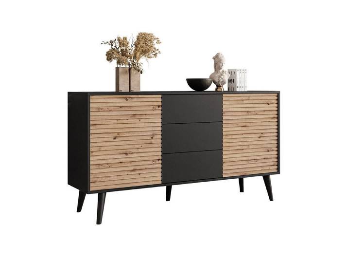 Lookway Kommode CONE KSZ154 Zweitürige Sideboard, 154x39x83 cm