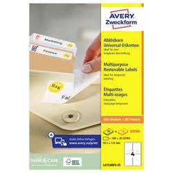 Avery-Zweckform L4733REV-25 Universal-Etiketten 99.1 x 139 mm Papier Weiß 120 St. Wiederablösbar Tintenstrahldrucker, Laserdrucker, Farblaserdrucker, Kopierer,