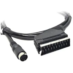 XORO AV3 Audio/Video Adapterkabel u.a. für XORO HRT 8772/8780 Modelle, SCART Adapter / Anschluss für den XORO Receiver, 1,5 Meter Länge, Schwarz
