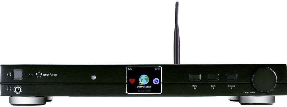 Renkforce RF-DAB-IR1700 Radio-adapter met DAB+, FM, internetradio, WLAN, LAN, Bluetooth, DLNA, zwart