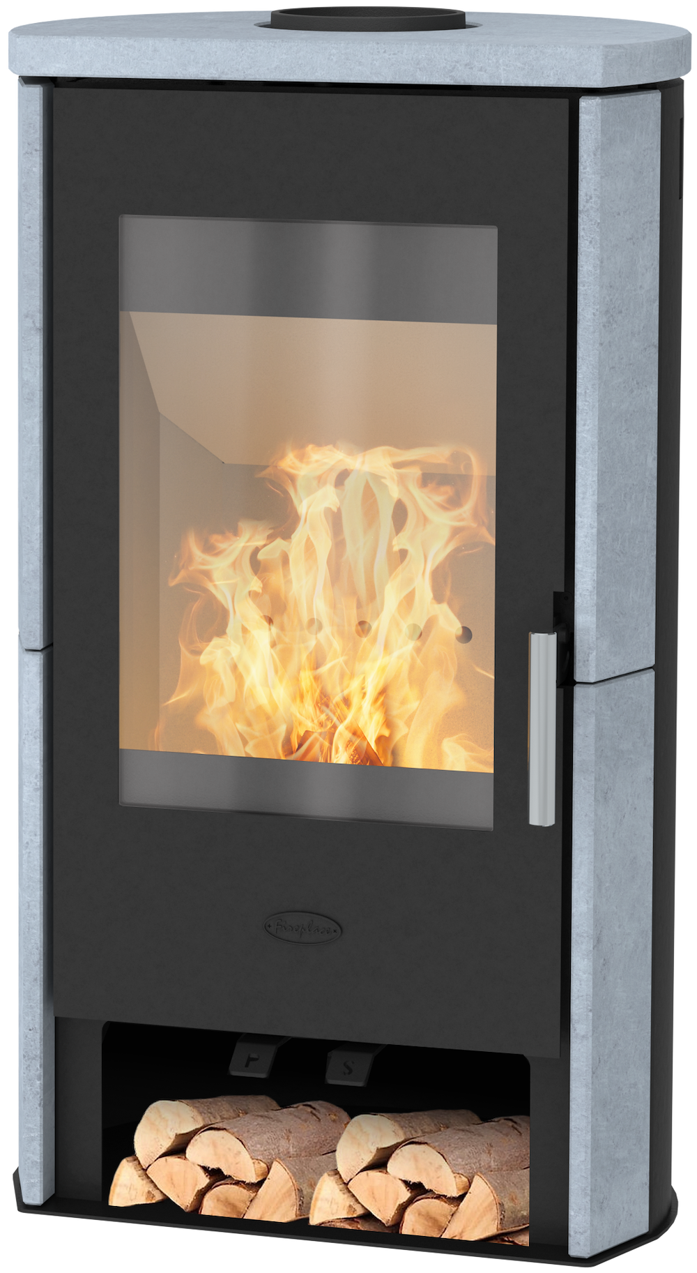 FIREPLACE LORNA Speckstein, 6 kW H1029 x B510 x T385 16989653