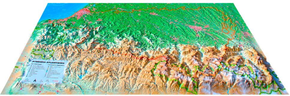 3DMAP  - Pyrénées-Atlantiques - Carte 3D