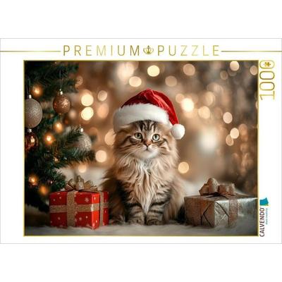 CALVENDO Puzzle Weihnachtszauber auf Samtpfoten | 1000 Teile Lege-Größe 64x48cm Foto-Puzzle für glückliche Stunden, von , Calvendo Puzzle