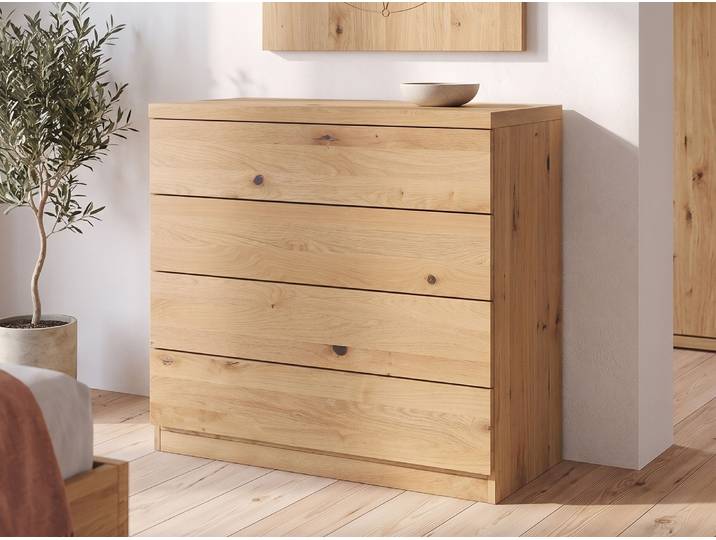 Kommode Wildeiche Hell „Timon“ 100 cm Massivholz Wildeiche Hell