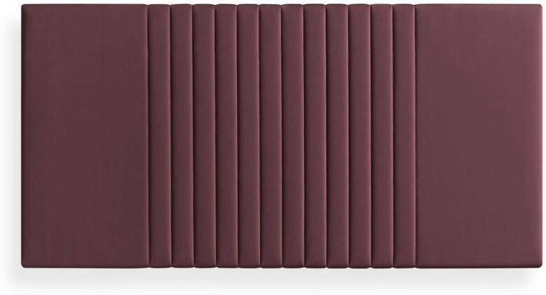 Brayden Studio Upholstered Velvet Headboard Bordeaux Single (3')