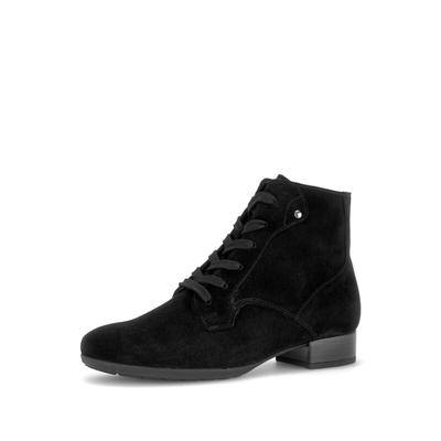 Schnürstiefelette GABOR "Schnürstiefelette", Damen, Gr. 40,5, schwarz, Schuhe Schnürstiefelette