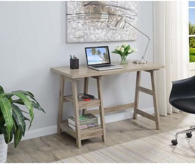 Convenience Concepts Designs2Go Trestle Desk with Shelves