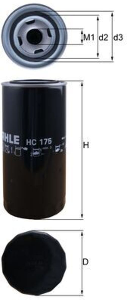 Hydrauliikkasuodatin Mahle Hc 175