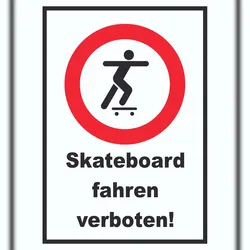HB-Druck Skateboard fahren verboten Schild A3 (297x420mm)