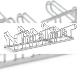 Bügelparker 2160 beidseitig | Fahrradständer für 10 Fahrräder | Abwechselnde Hoch-/Tiefeinstellung | Fahrradparker Bodenparker Mehrfachständer