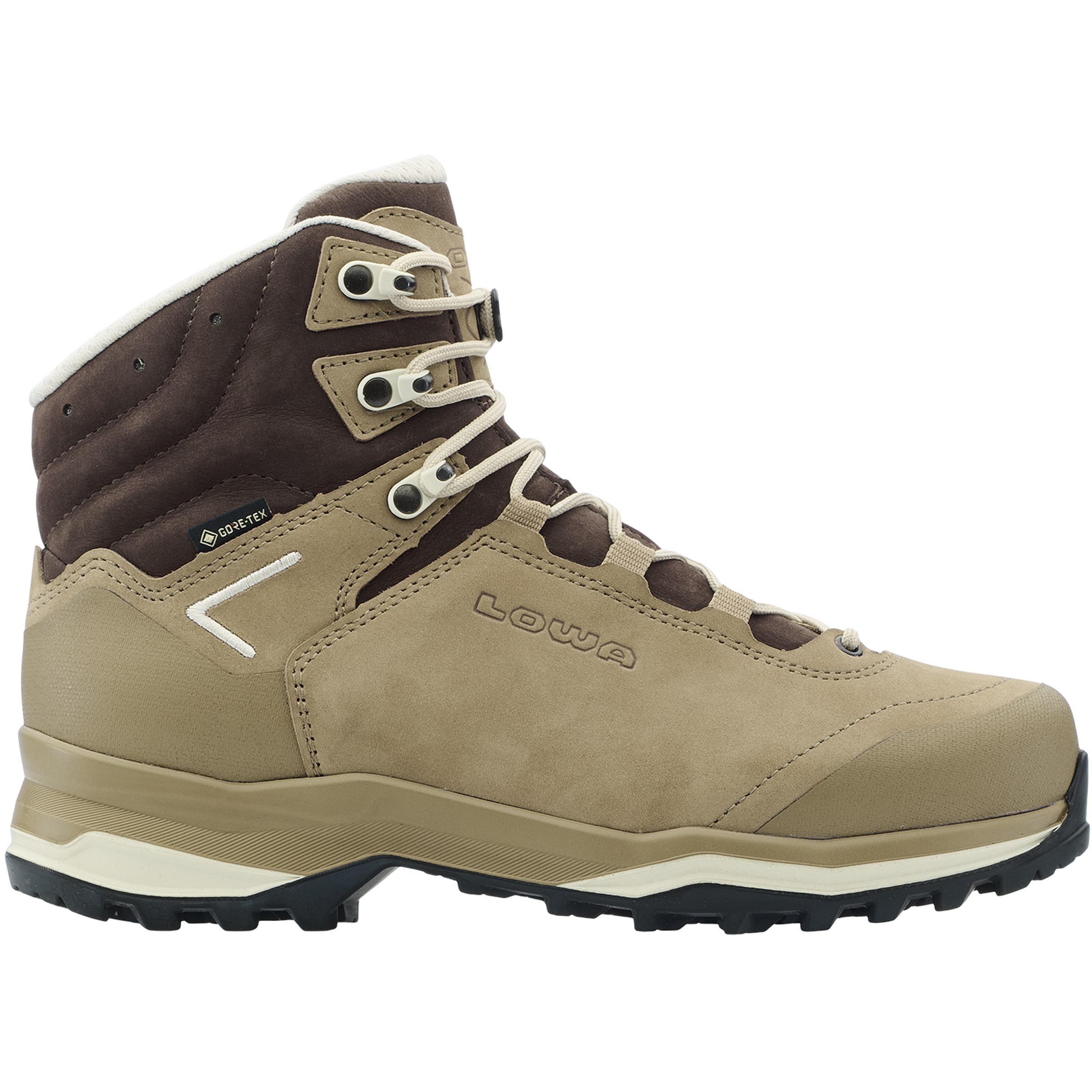 Lowa Light Evo GTX Damen Wanderschuhe beige Größe 37 Camping Wasserdicht
