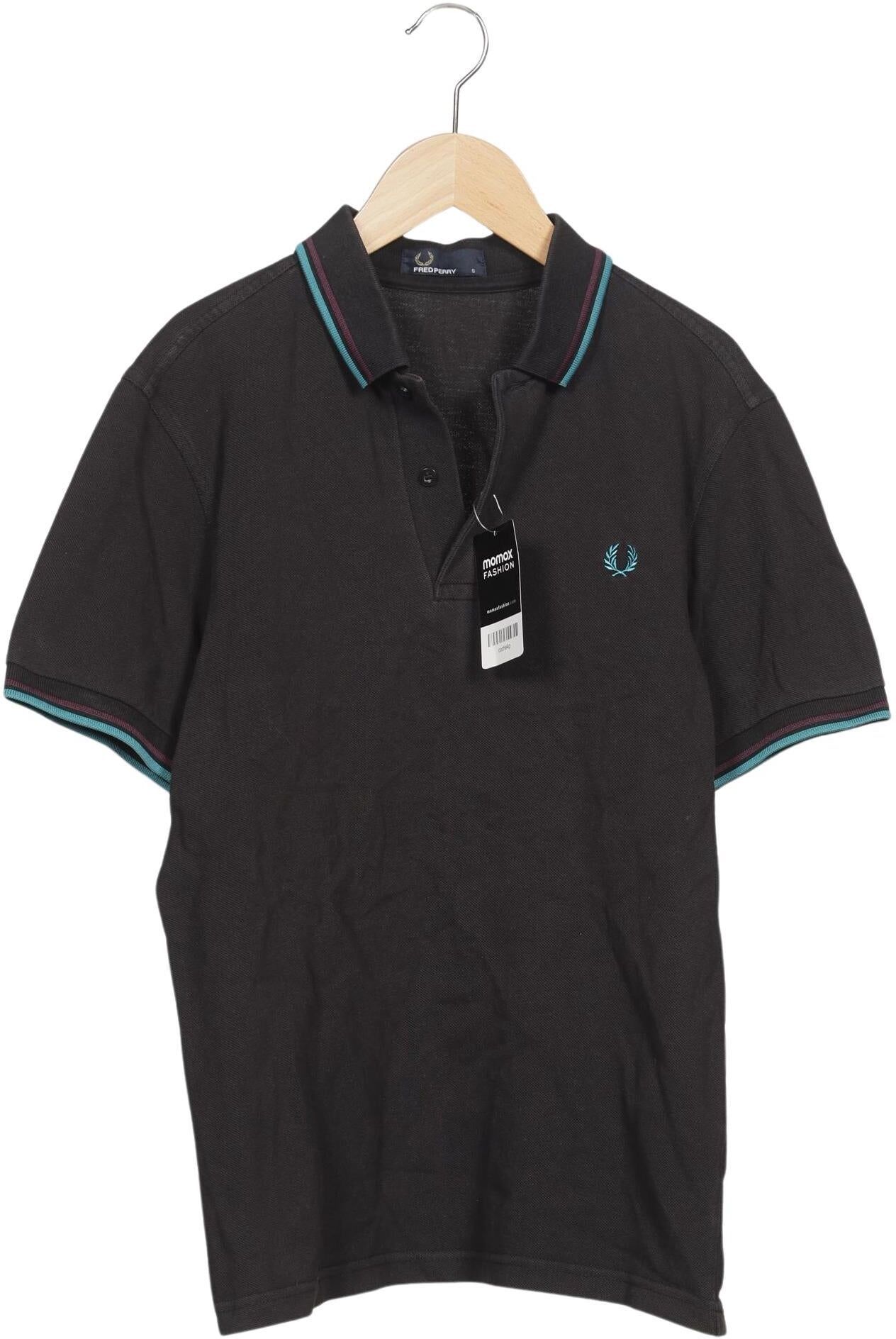 Fred Perry Herren Poloshirt, Grau, Gr. S, Baumwolle - Second Hand