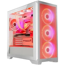 Modecom Volcano Expanse S Apex ARGB biała (ATX, mATX, Mini-ITX), PC Gehäuse, Weiss