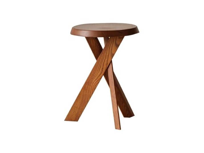 9bbhfJw4R Couchtisch im Landhausstil Einfacher Beistelltisch aus Holz, Kleiner runder niedriger Hocker(Bruin)