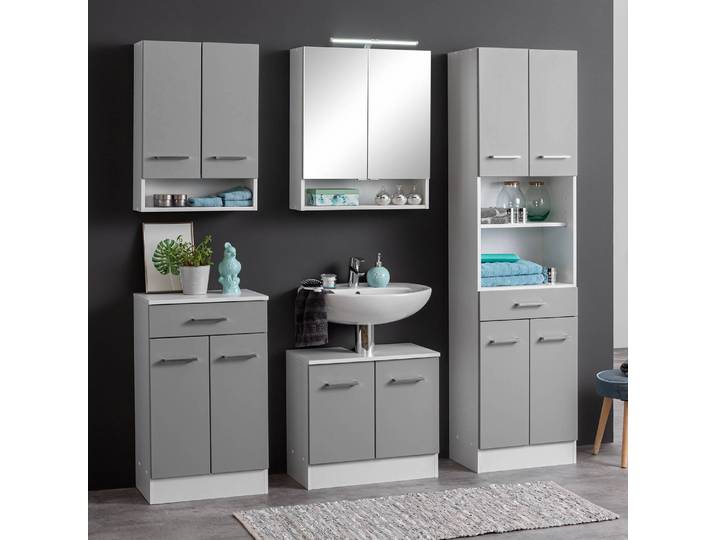 Meuble bas 50cm Gris/Gris clair