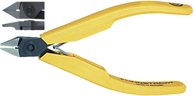 LINDSTRÖM Pince coupante diagonale pour l'électronique, tête pointue, dégagée, AC, Longueur totale: 110 mm (8148)