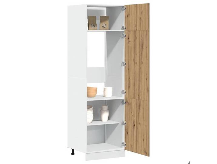 SALE ELEMENTS Cuisine - Armoire de réfrigérateur  Lyon  - Meuble Colonne Meuble Bas de cuisne chêne artisanal 60x57x207 cm