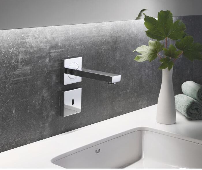 Grohe Eurocube E Waschtischarmatur 36442000 chrom, Infrarot Wandarmatur