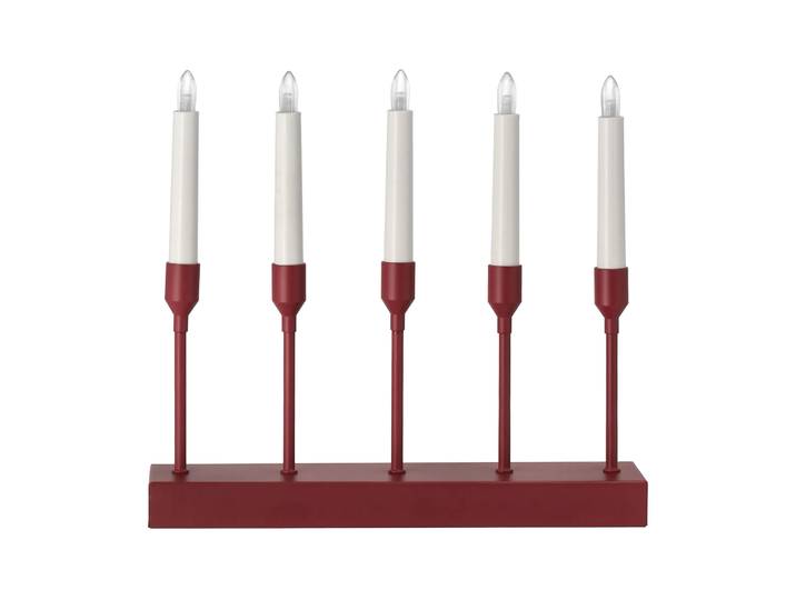 Scandi Living Kindle portabel adventskandelaar 30 cm Donkerrood